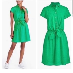 J.Crew green Eyelet Dress size small